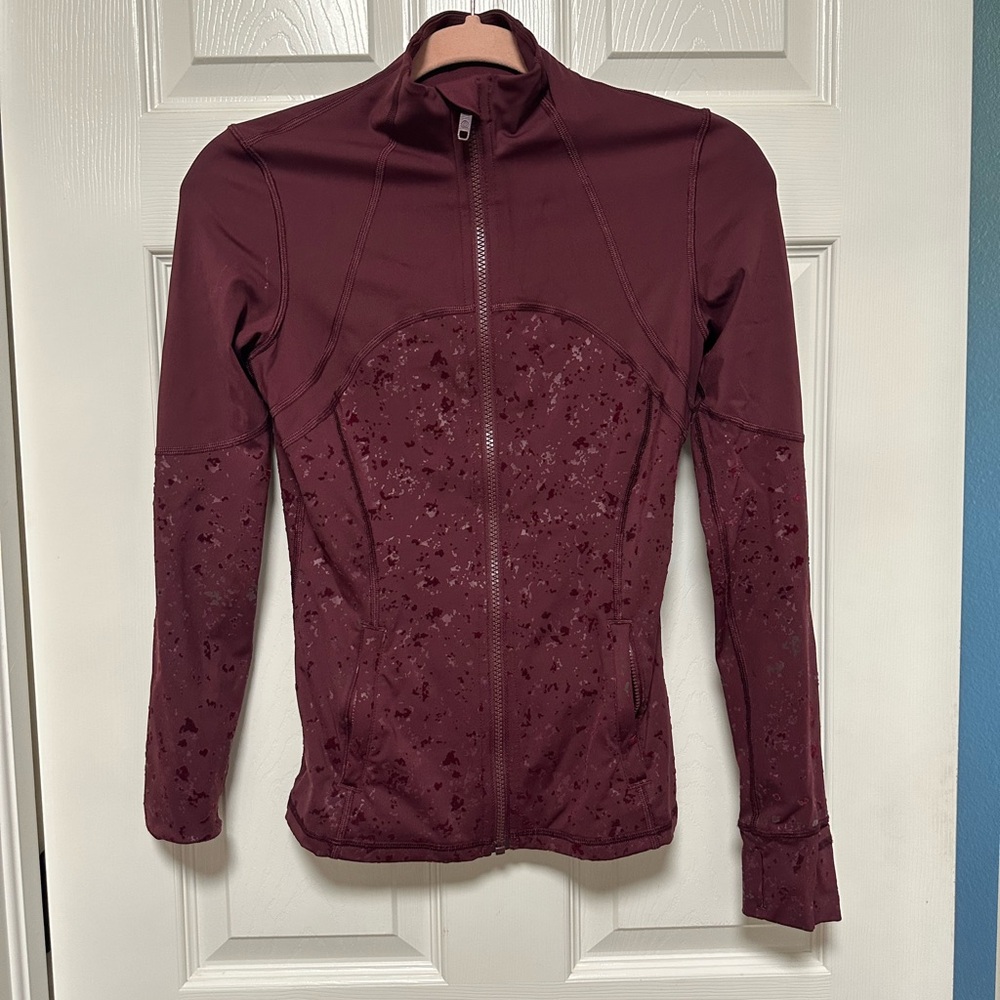 Lululemon burgundy full zip
